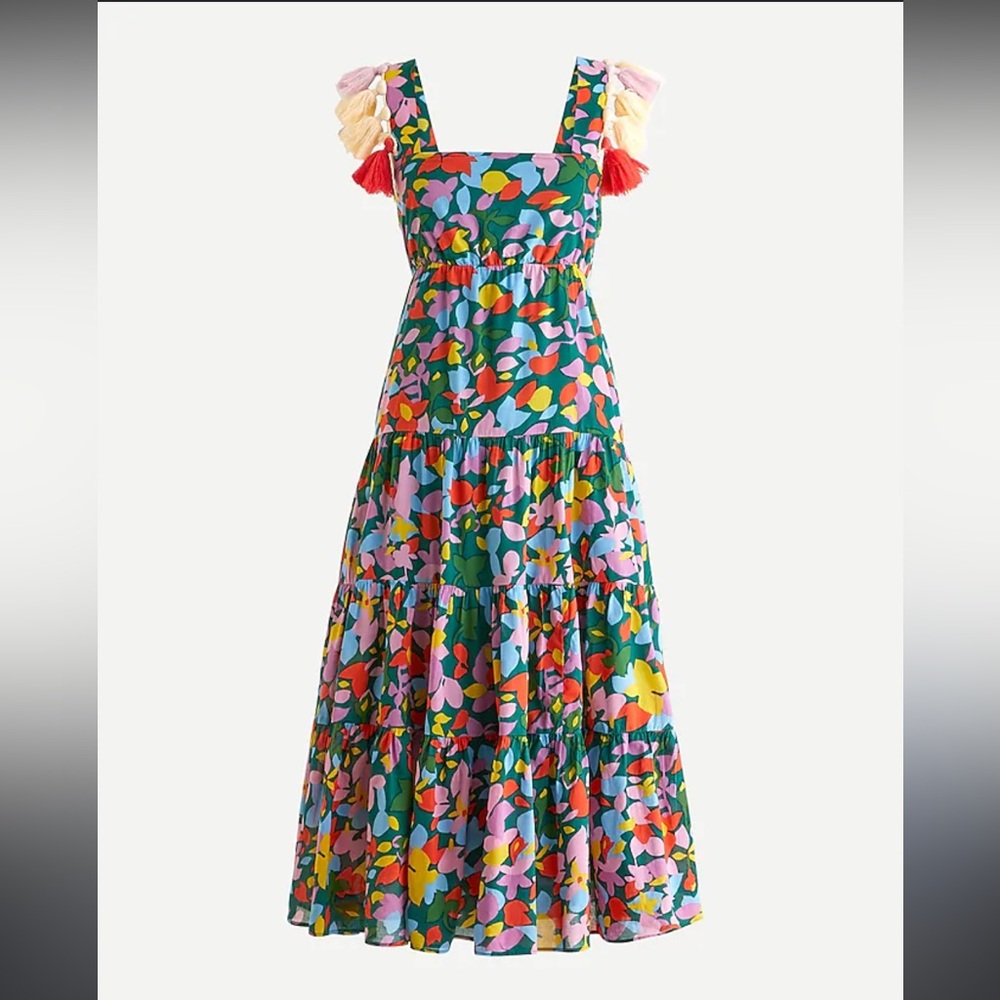 J. Crew Tassel Dress Confetti XS